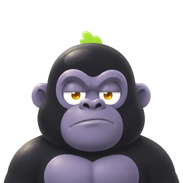 Kollarını kavuşturmuş, hiç etkilenmemiş Silverback gorili