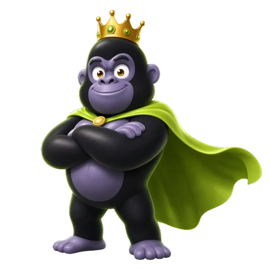 Taç takan Silverback gorili