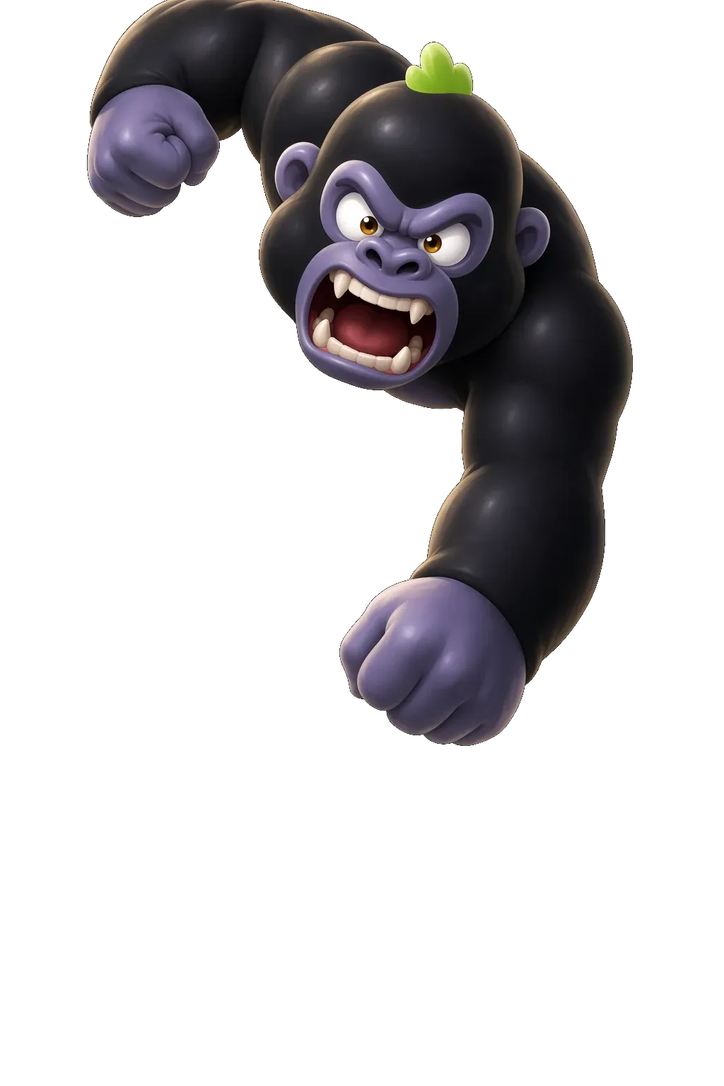 Silverback gorili ekrana yumruk atıyor